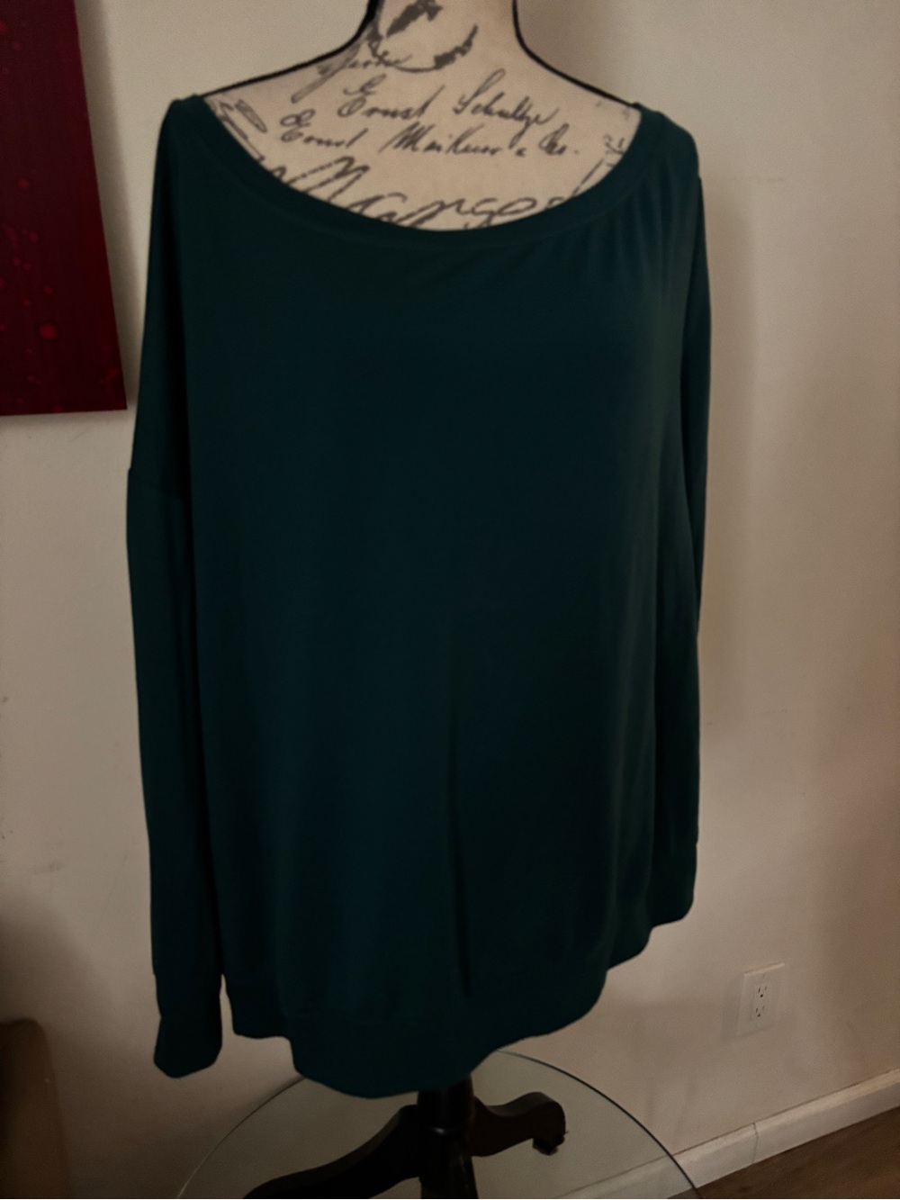 torrid Teal Boatneck Long-Sleeve Top